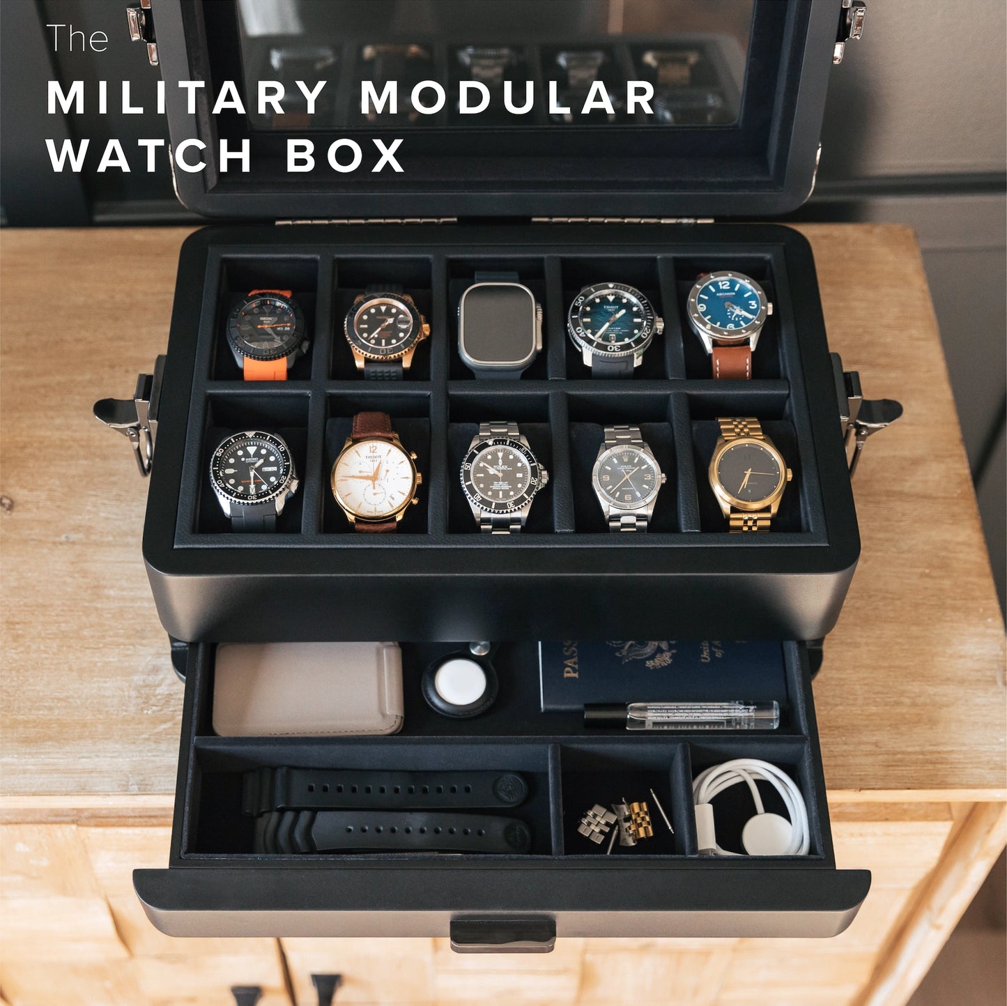 Watch Box - Black Military Edition