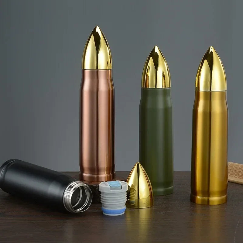 500Ml Bullet Shape Thermos Bottle Large Capacity Stainless Steel Water Bottle Portable Vacuum Flasks Thermos Cup for Coffee