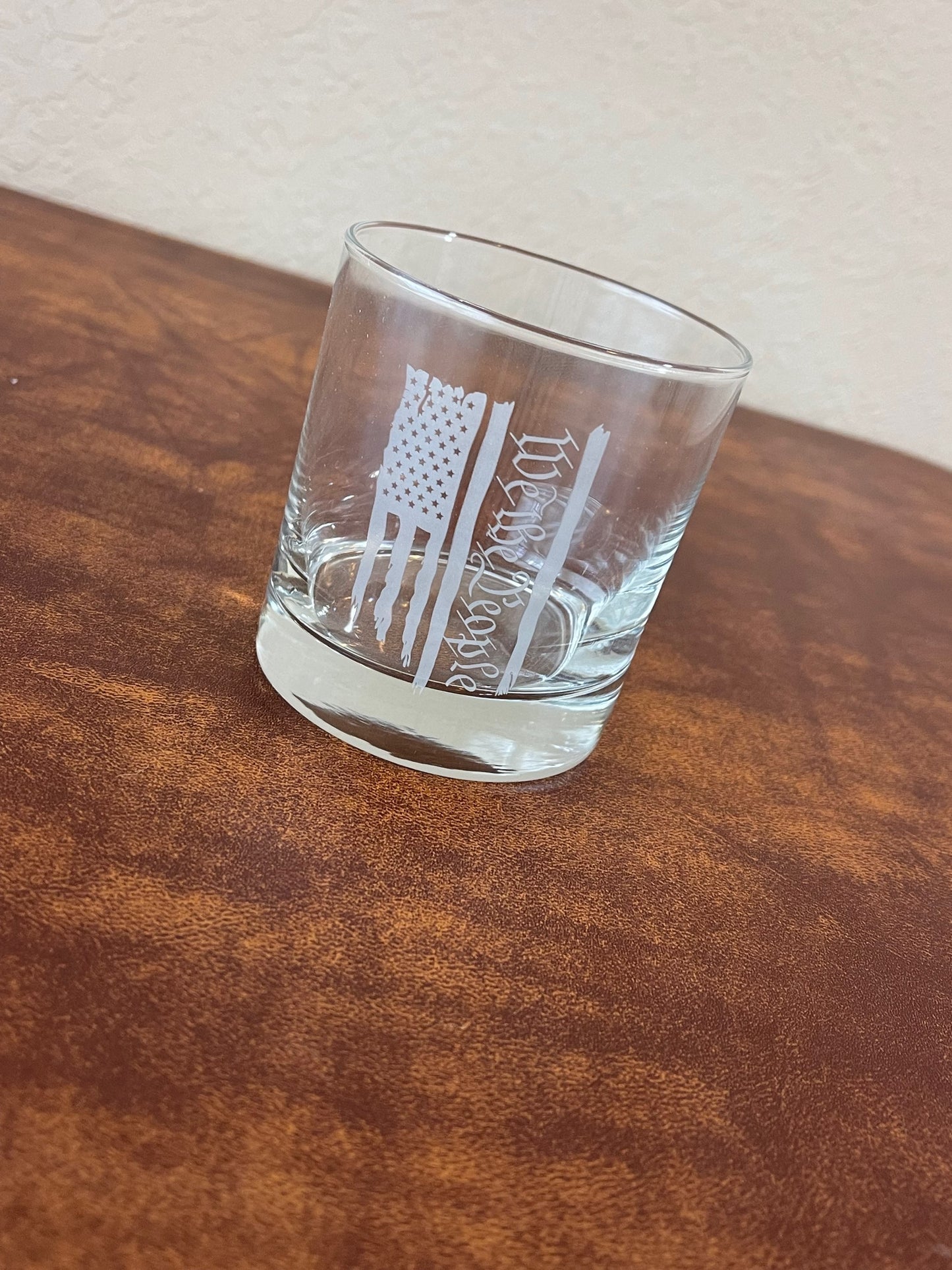 Patriotic We The People Whiskey Glass