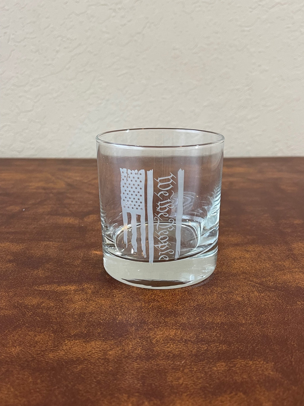 Patriotic We The People Whiskey Glass