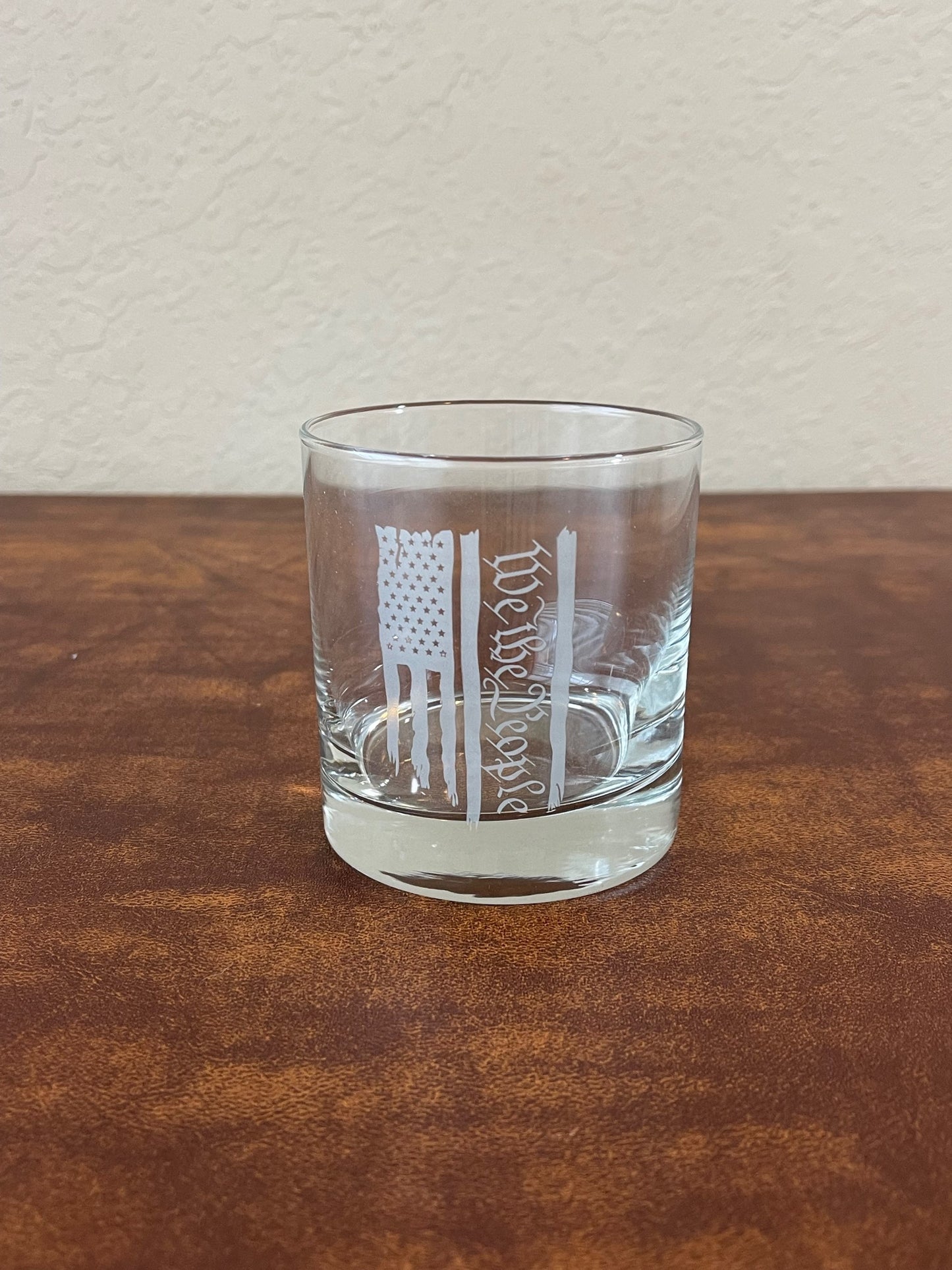 Patriotic We The People Whiskey Glass