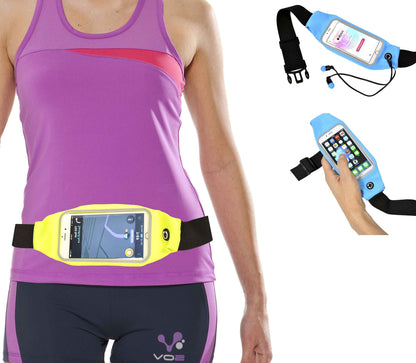 ® Sport Belt, Colorful Fitness Running Waterproof Waist Pack with Touch Screen Window Adjustable Belt for Iphone 6/6S Plus,5.7 Inch Samsung Galaxy S6 Edge S5 S4 Note 5 4 3, Neon Green